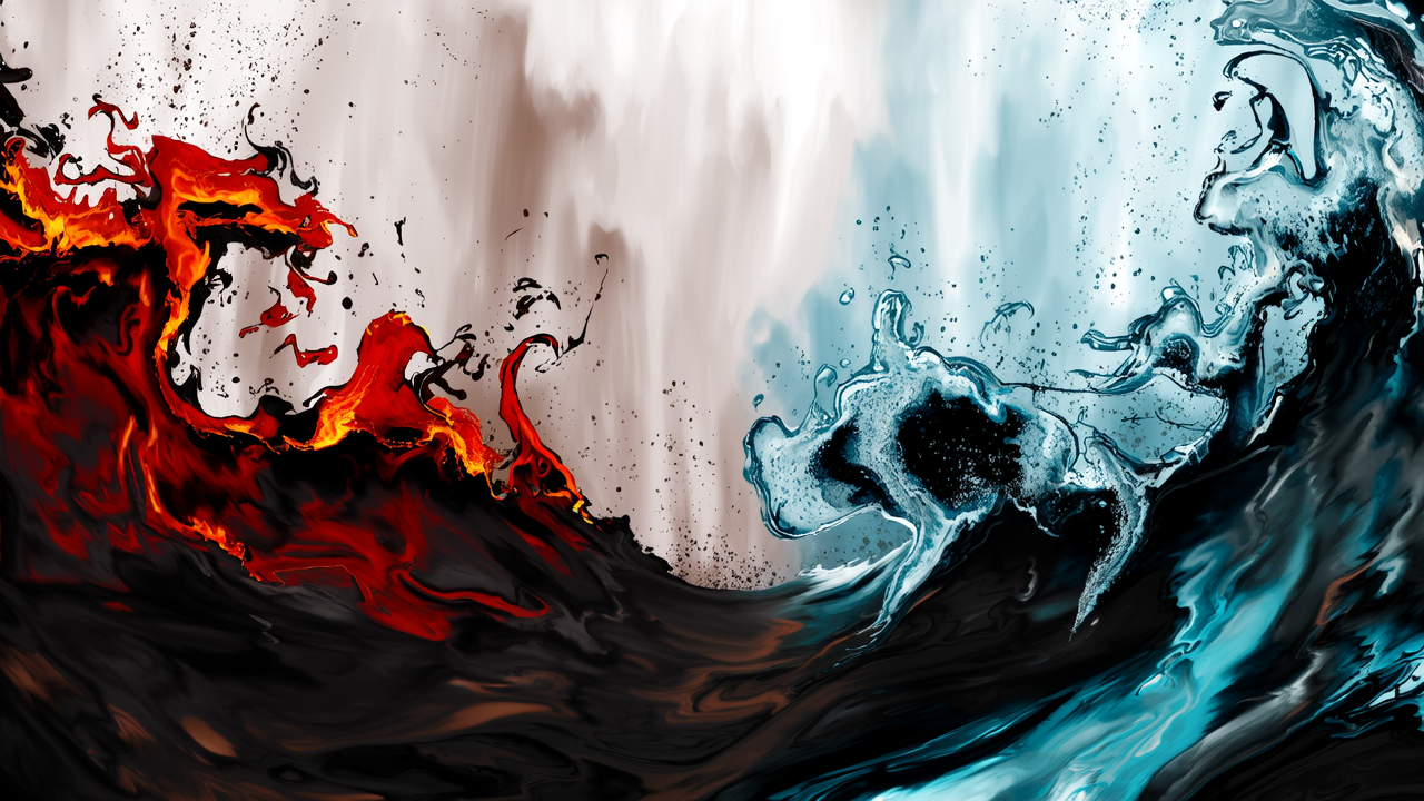 水火交战意象图