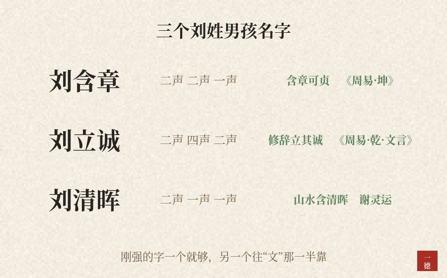 刘姓男孩名字：刘字里本来就有一把刀，名字别再添兵器